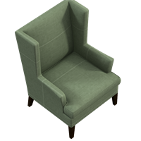 Chinese fabric single sofa