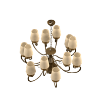 European copper chandelier