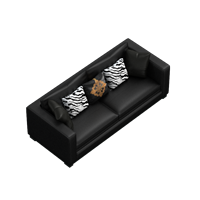 Modern leather multi-person sofa