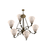 American metal chandelier