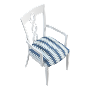 Mediterranean fabric dining chair