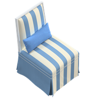 Mediterranean fabric dining chair