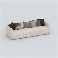 Light Luxury Fabric Multiplayer Sofa - The model is bumpy	 19.7.8 Down  frame