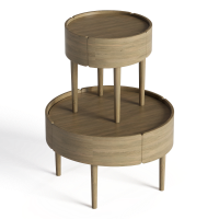 Nordic wood art side table