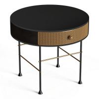 Light luxury style metal edge table