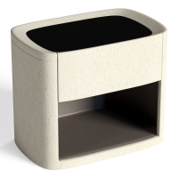 Light luxury fabric bedside table