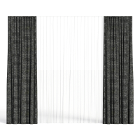 Modern fabric double curtain