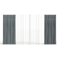 Modern fabric double curtain