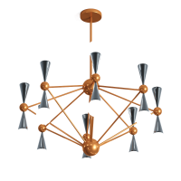 Modern metal chandelier