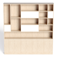 Nordic wood art bookcase