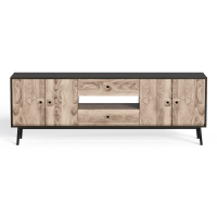 Industrial style solid wood TV cabinet