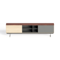 Industrial style solid wood TV cabinet