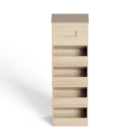 Industrial style solid wood bookcase