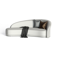 Modern fabric chaise longue