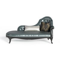 European style leather art chaise longue