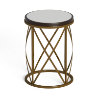 Light luxury metal side table