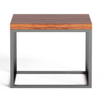 Industrial style solid wood side table