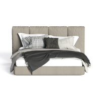 Light luxury fabric double bed