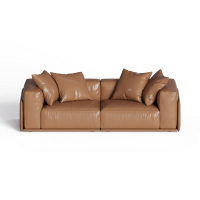 Modern leather art multi-seat sofa