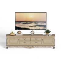 Pastoral style TV cabinet combination