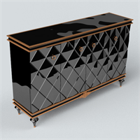 American style lacquer edge cabinet