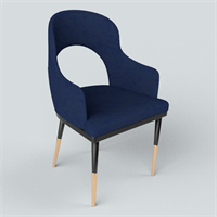 Light luxury wind cloth art dining chair
