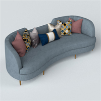 Light luxury wind cloth multi - person sofa