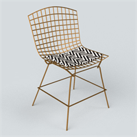 Light luxury style metal dining chair