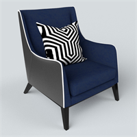 Light luxury wind cloth single sofa