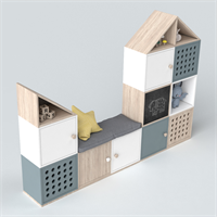 Modern wooden art children receive ark