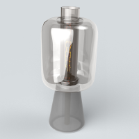 Modern glass desk lamp - photographic level features used