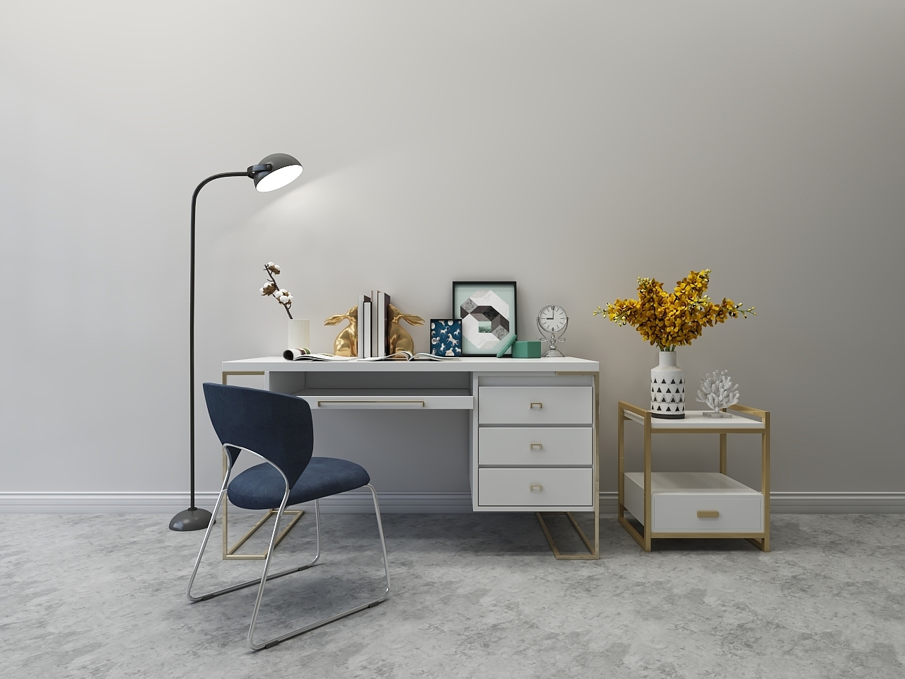 Nordic books and chairs