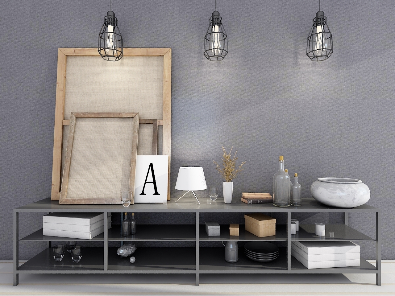 Industrial decorative frame