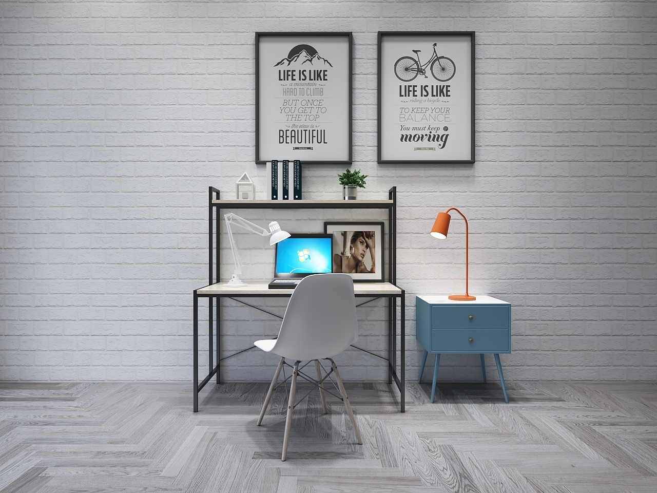 Nordic books and chairs