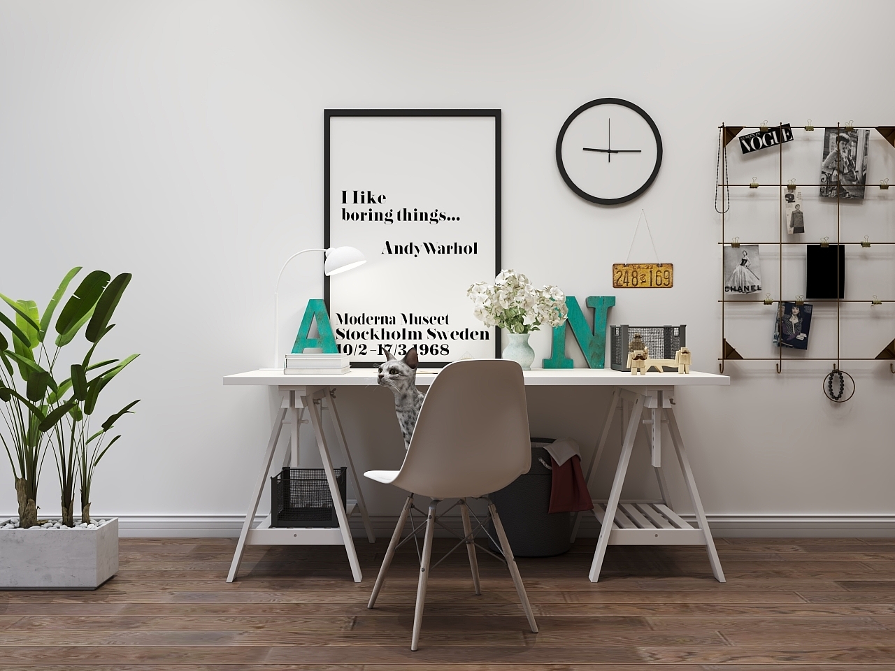 Nordic books and chairs