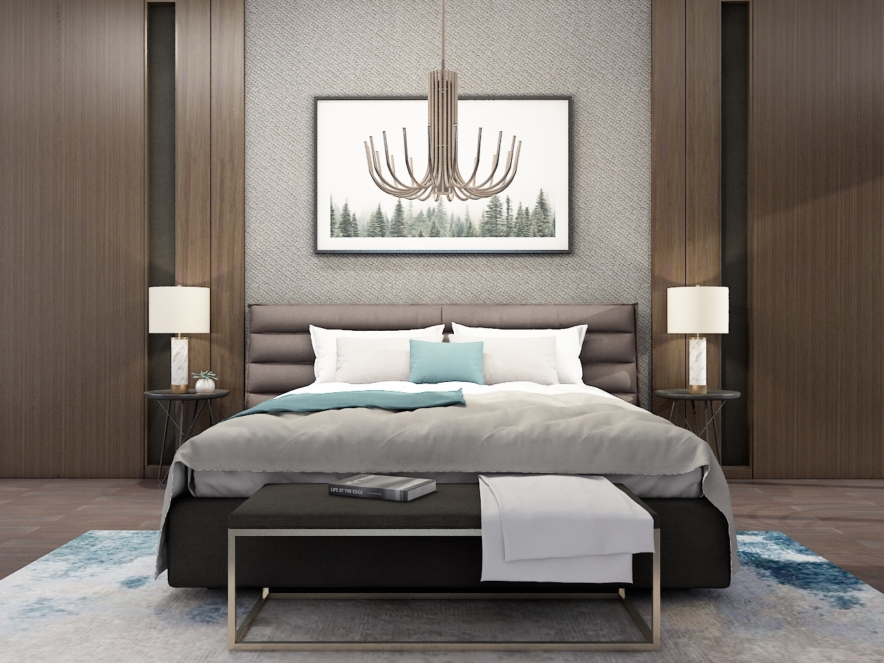 Modern double bed