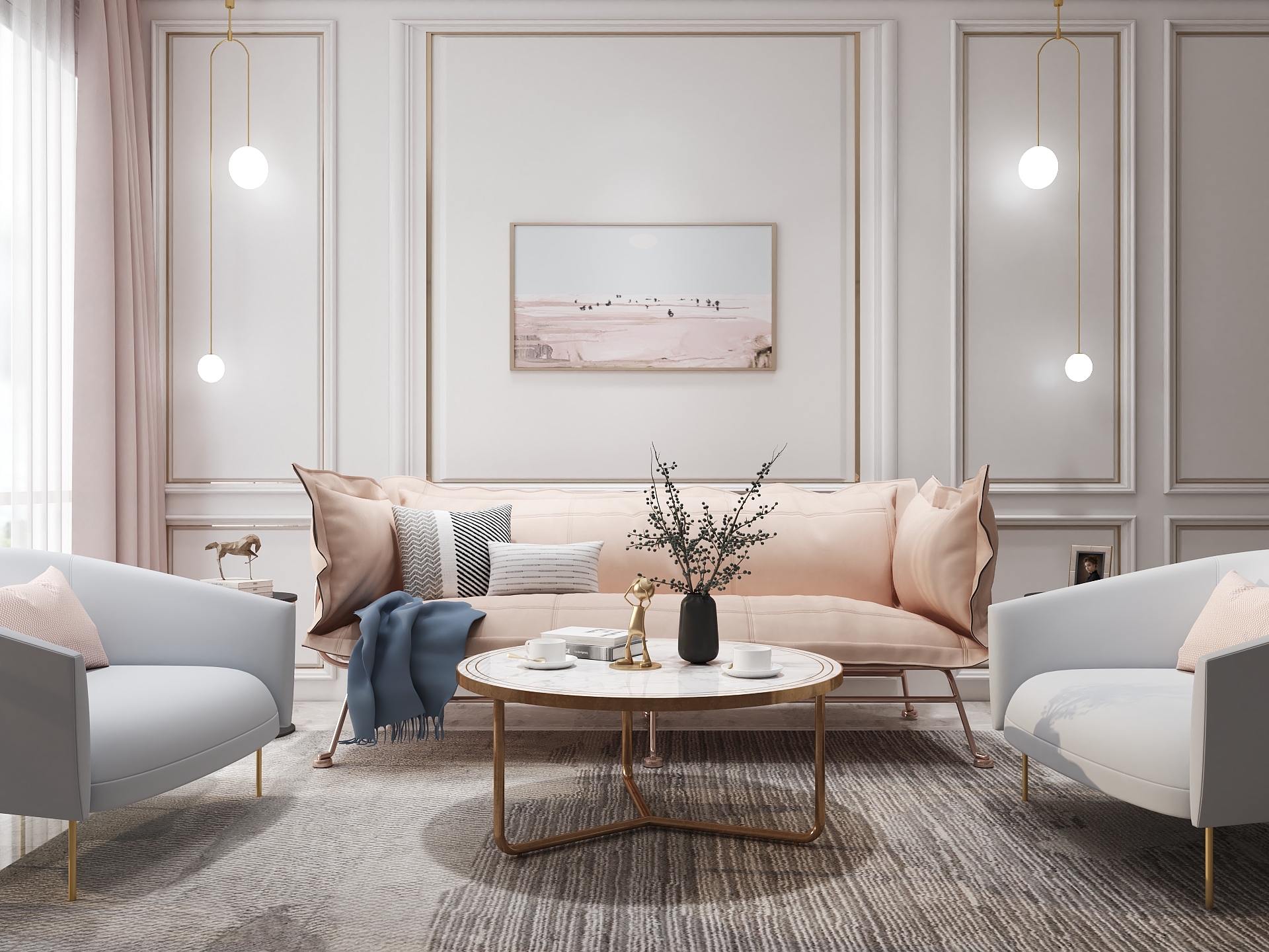 Light luxury sofa combination