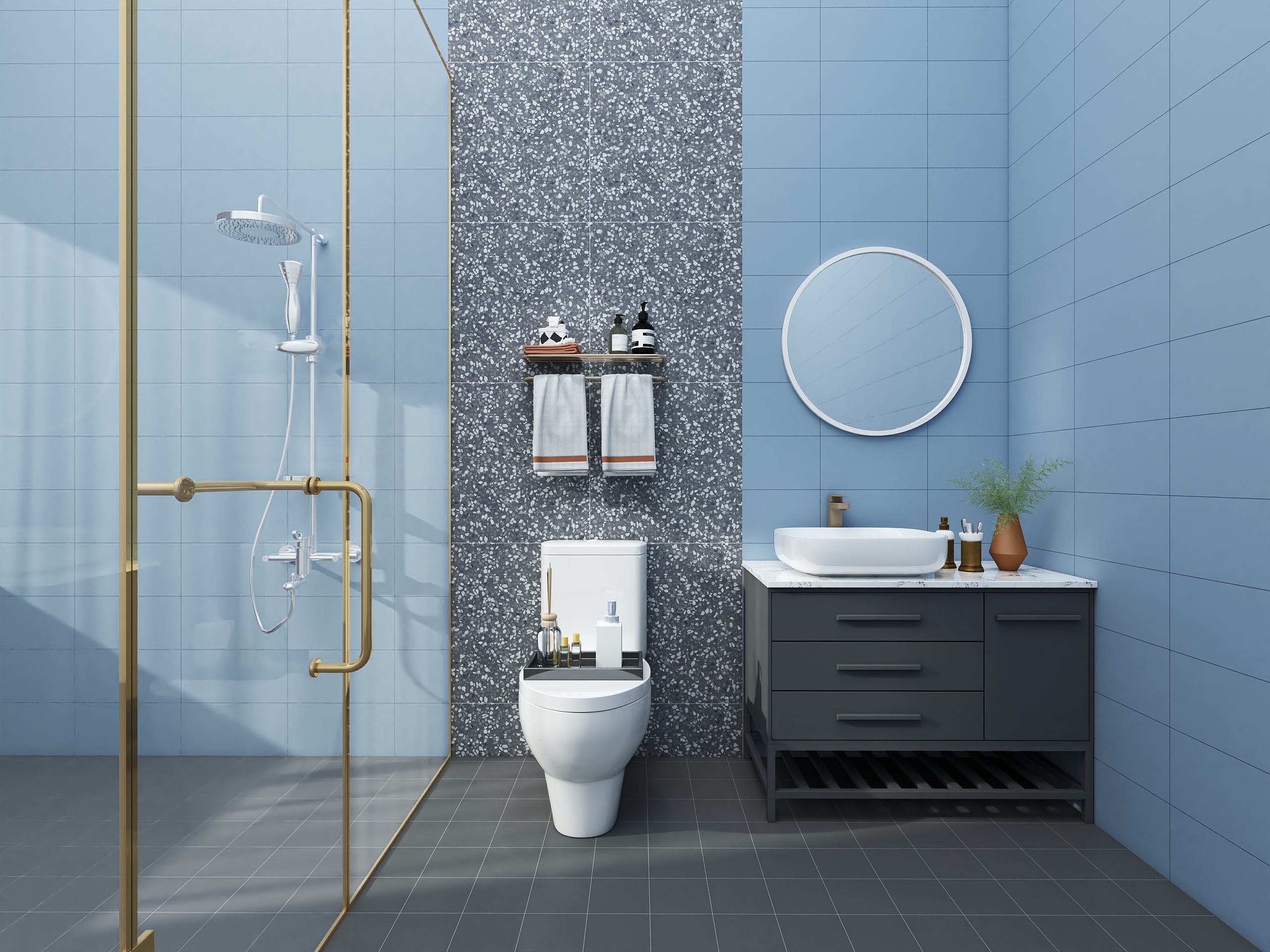 Modern bathroom combination