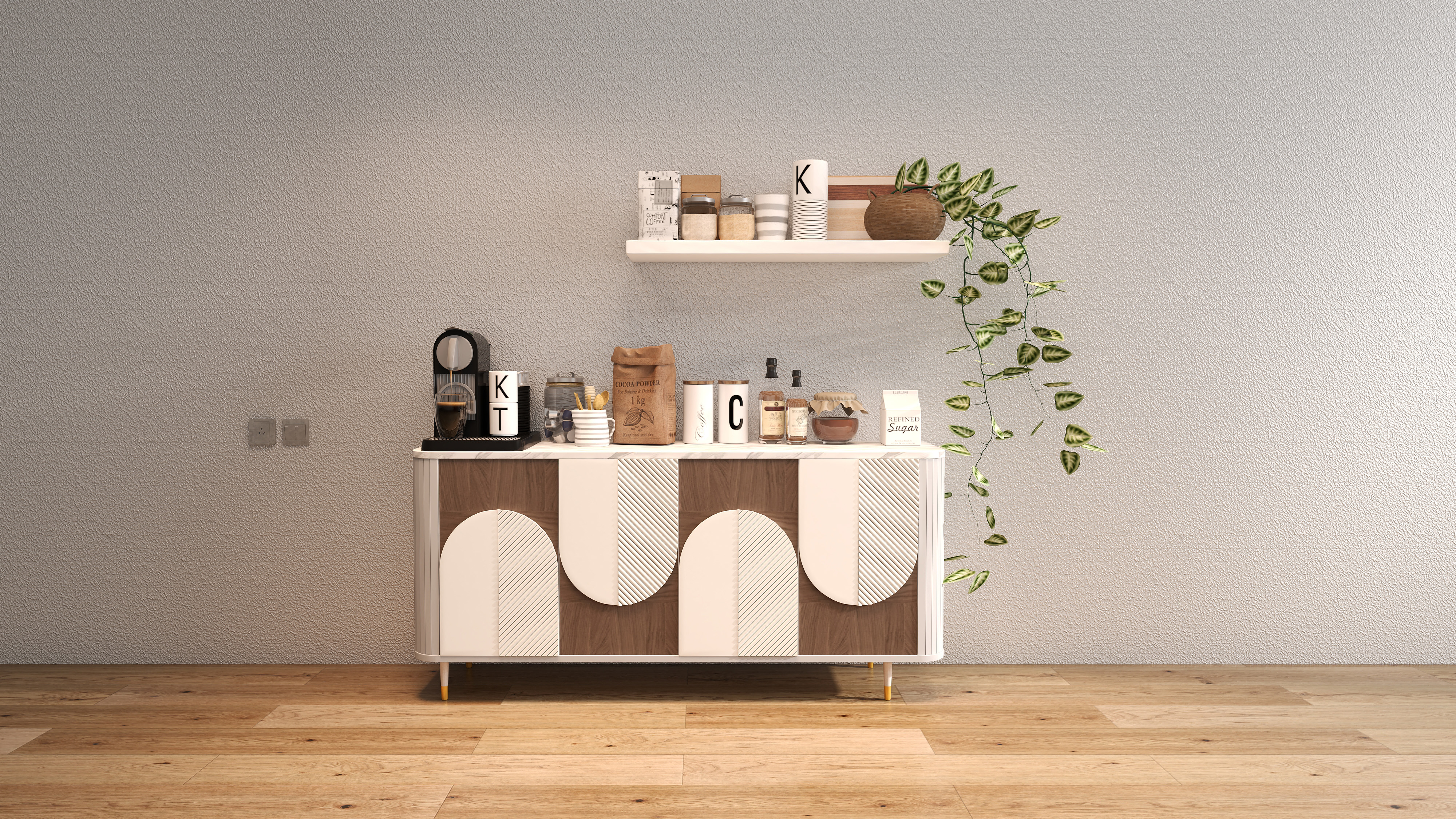Combination of furnishing articles