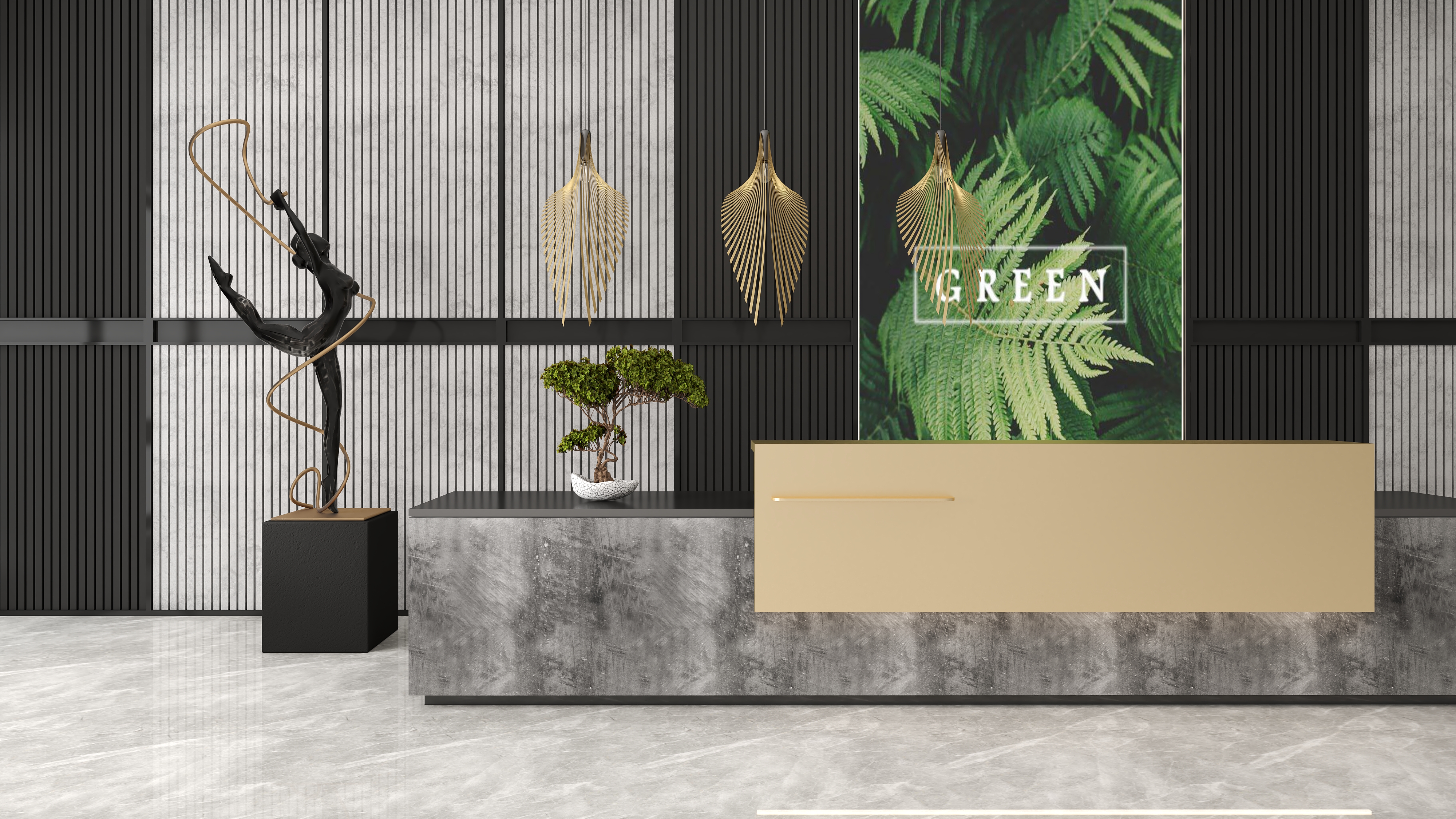 Modern tooling front desk combination