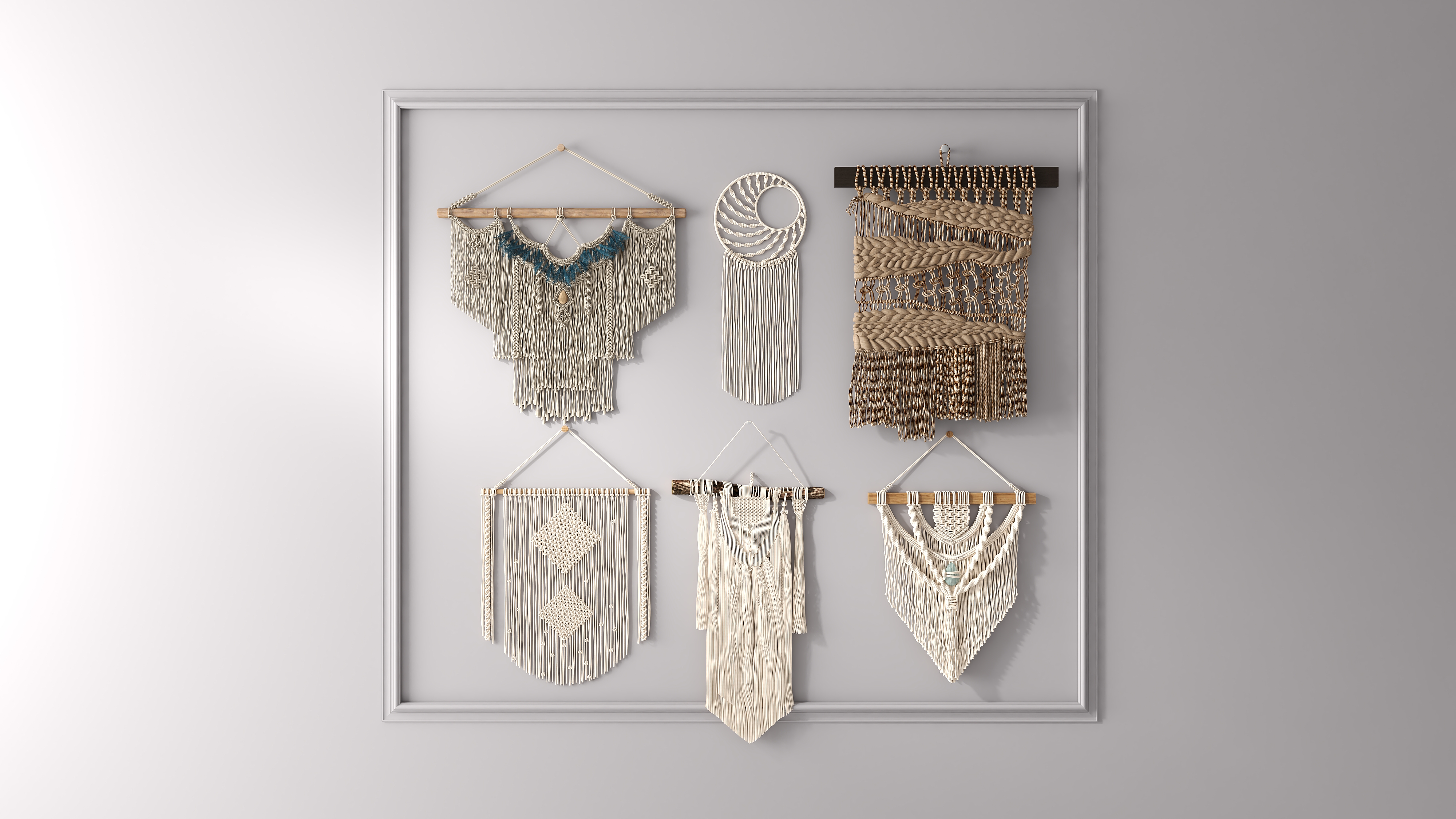 Nordic woven pendant combination