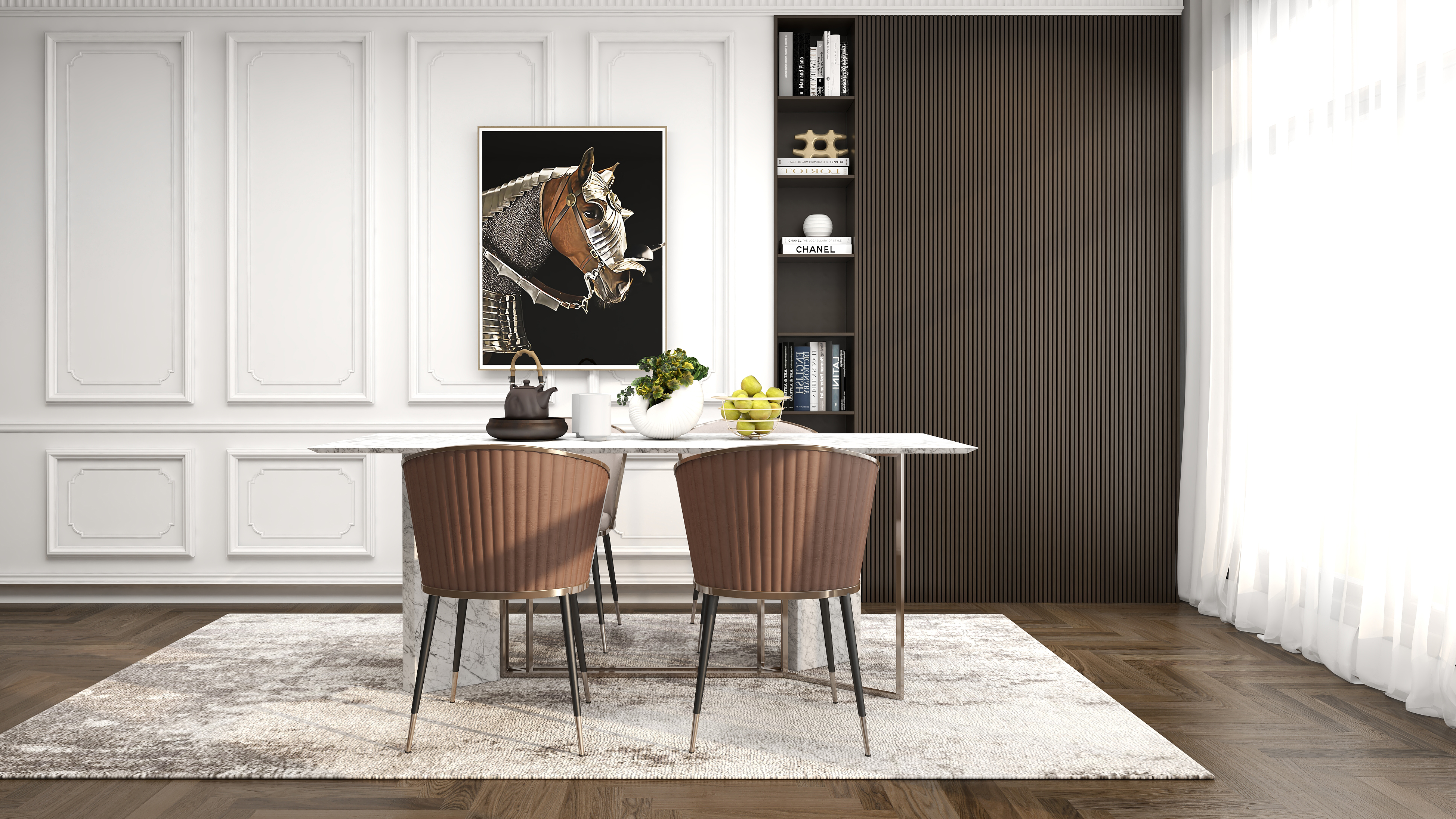 Light luxury style restaurant combination