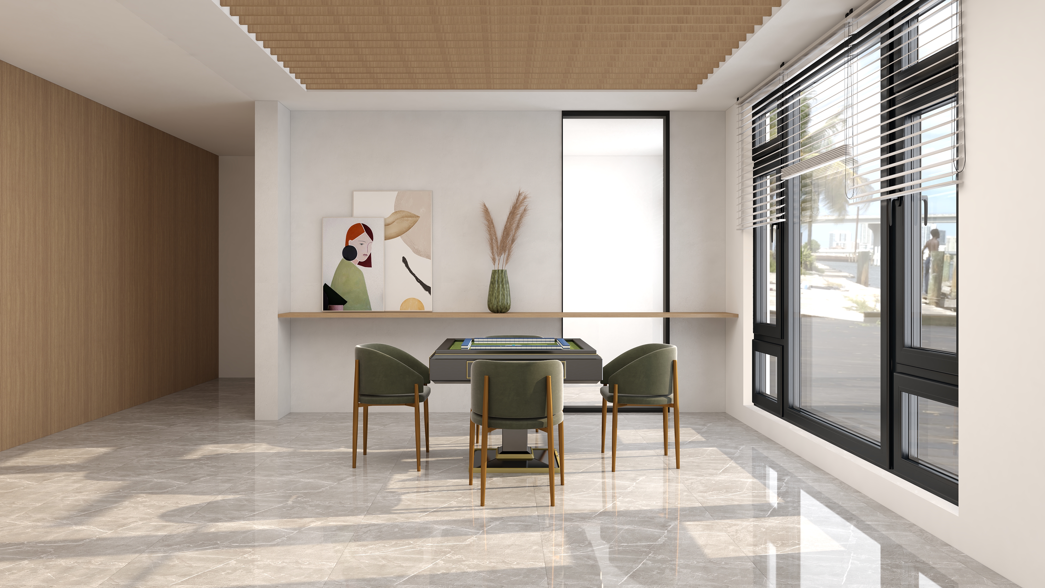 Nordic leisure table and chair combination