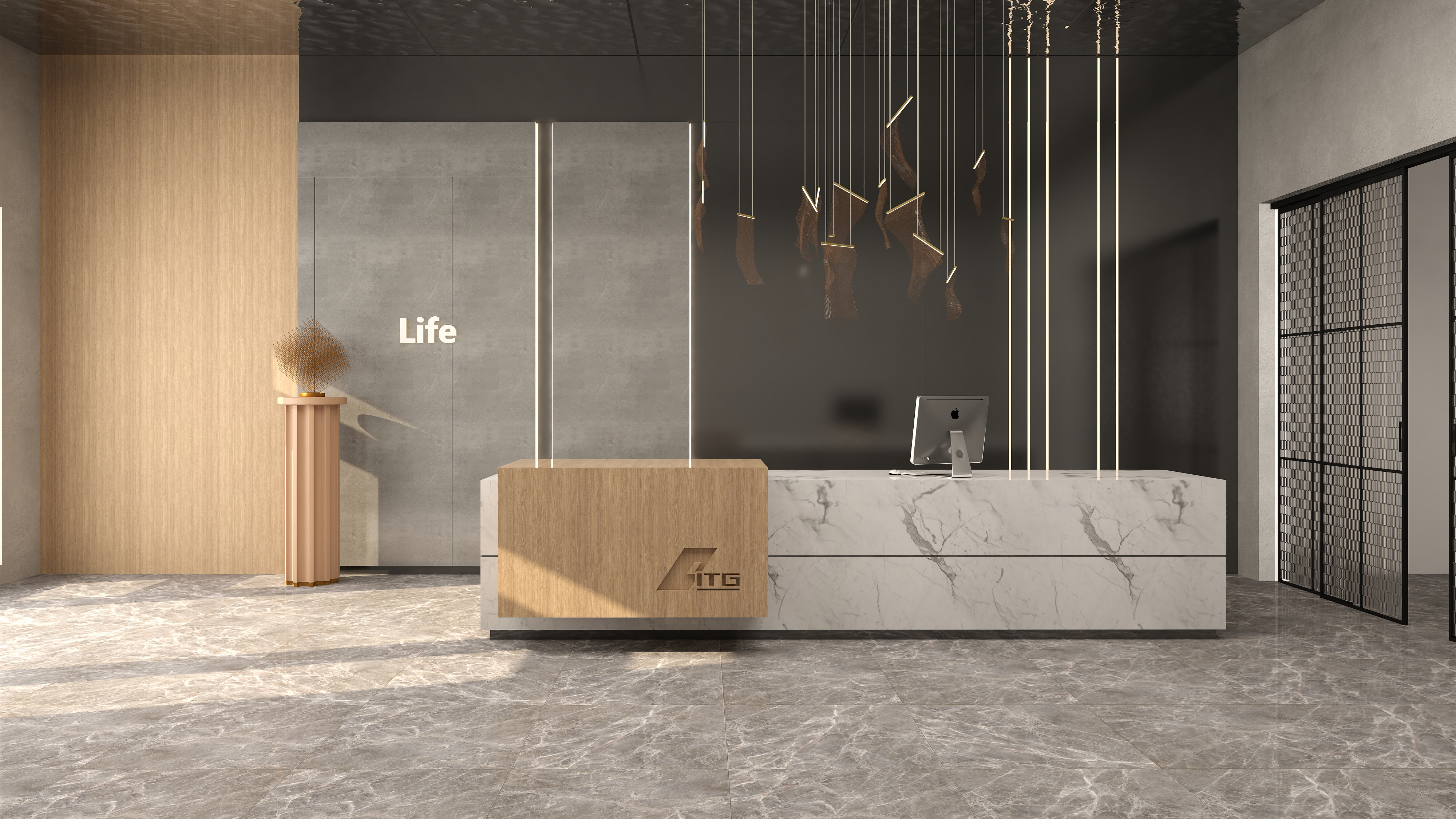 Modern front desk combination