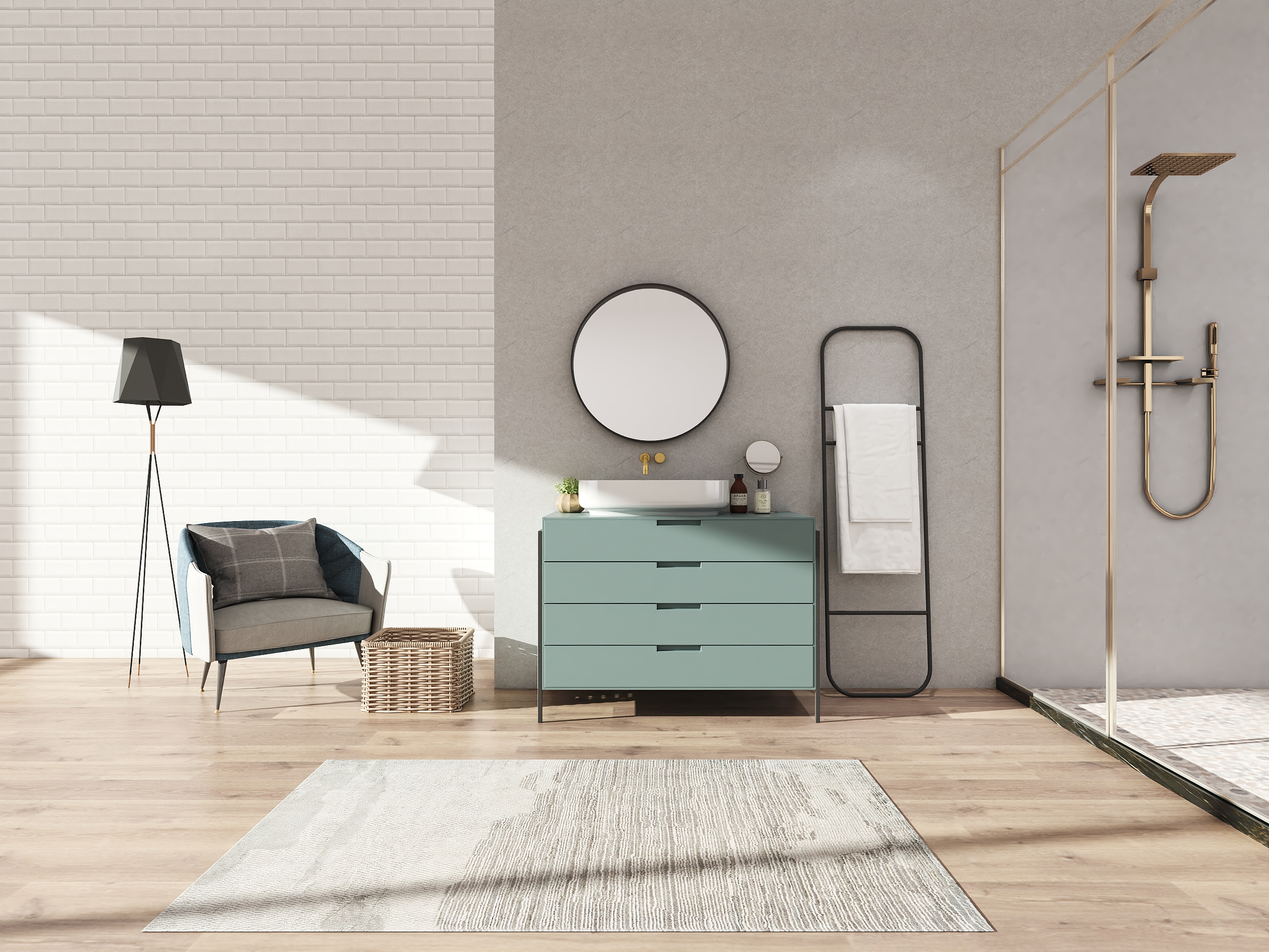 Nordic bathroom combination