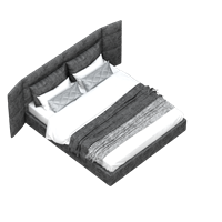 Modern fabric double bed