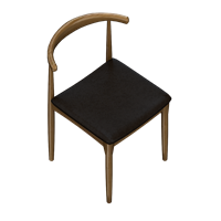 European leather art dining chair