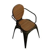Industrial wind iron dining chair
