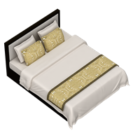 Chinese fabric double bed