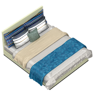 Modern fabric double bed